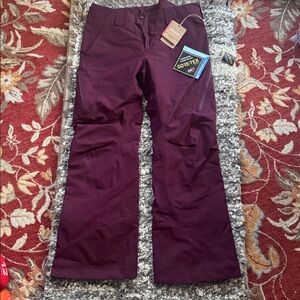 Patagonia insulated Gore-Tex powderbowl ski pants dark currant women’s Large NWT